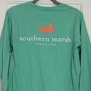 Southern Marsh Teal Long-Sleeve Graphic Tee